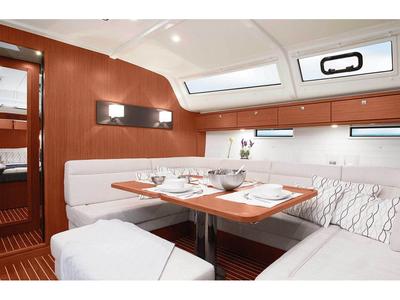 Salon of Leonidas V, a Bavaria Cruiser 51 sailboat at Athens, Greece