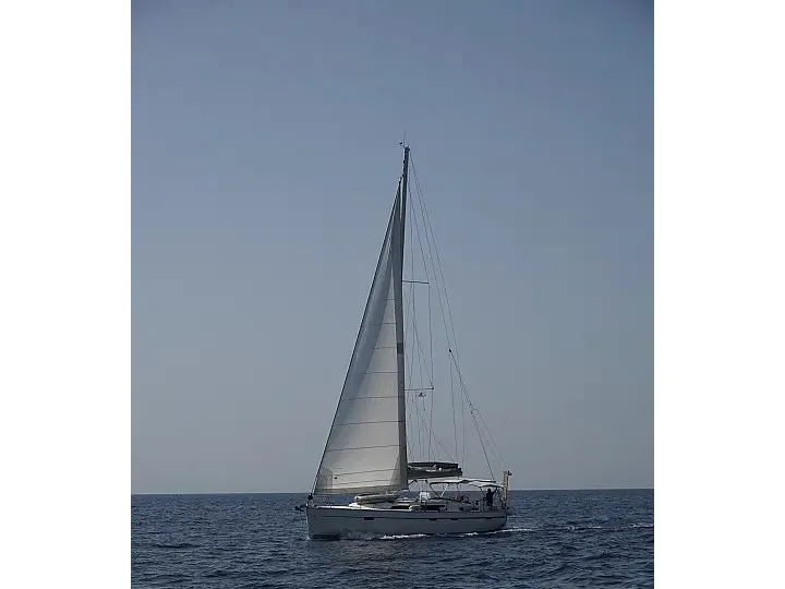 Exterior view of Leonidas V, a Bavaria Cruiser 51 sailboat at Athens, Greece