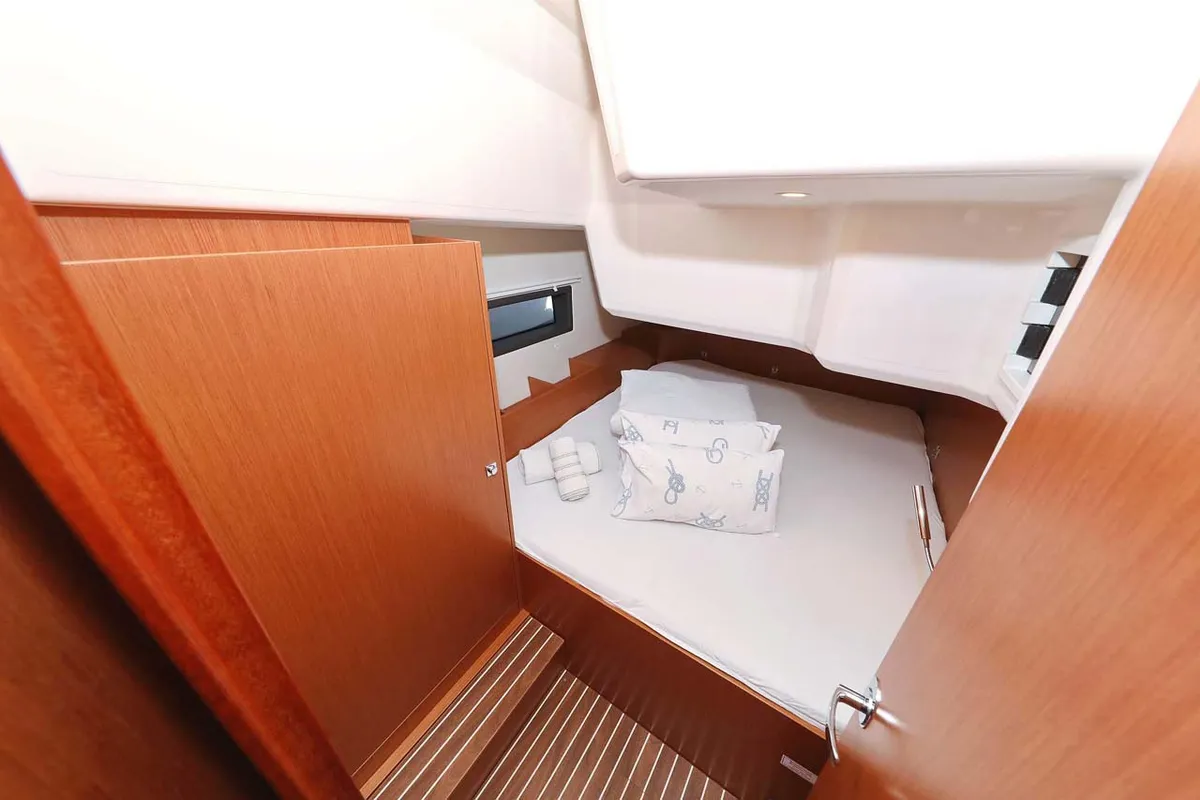 Cabin on Antares, a Bavaria C42 Style sailboat at Grad Biograd na Moru, Croatia