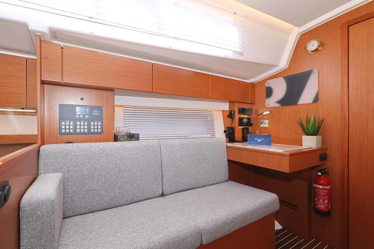 Salon of Antares, a Bavaria C42 Style sailboat at Grad Biograd na Moru, Croatia