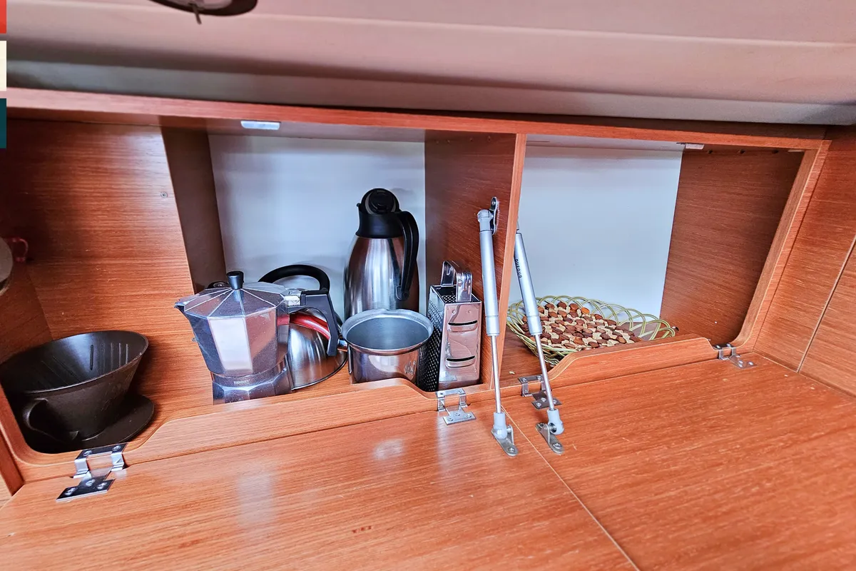 Galley of Maverick, a Dufour 520 GL sailboat at Rogoznica, Croatia