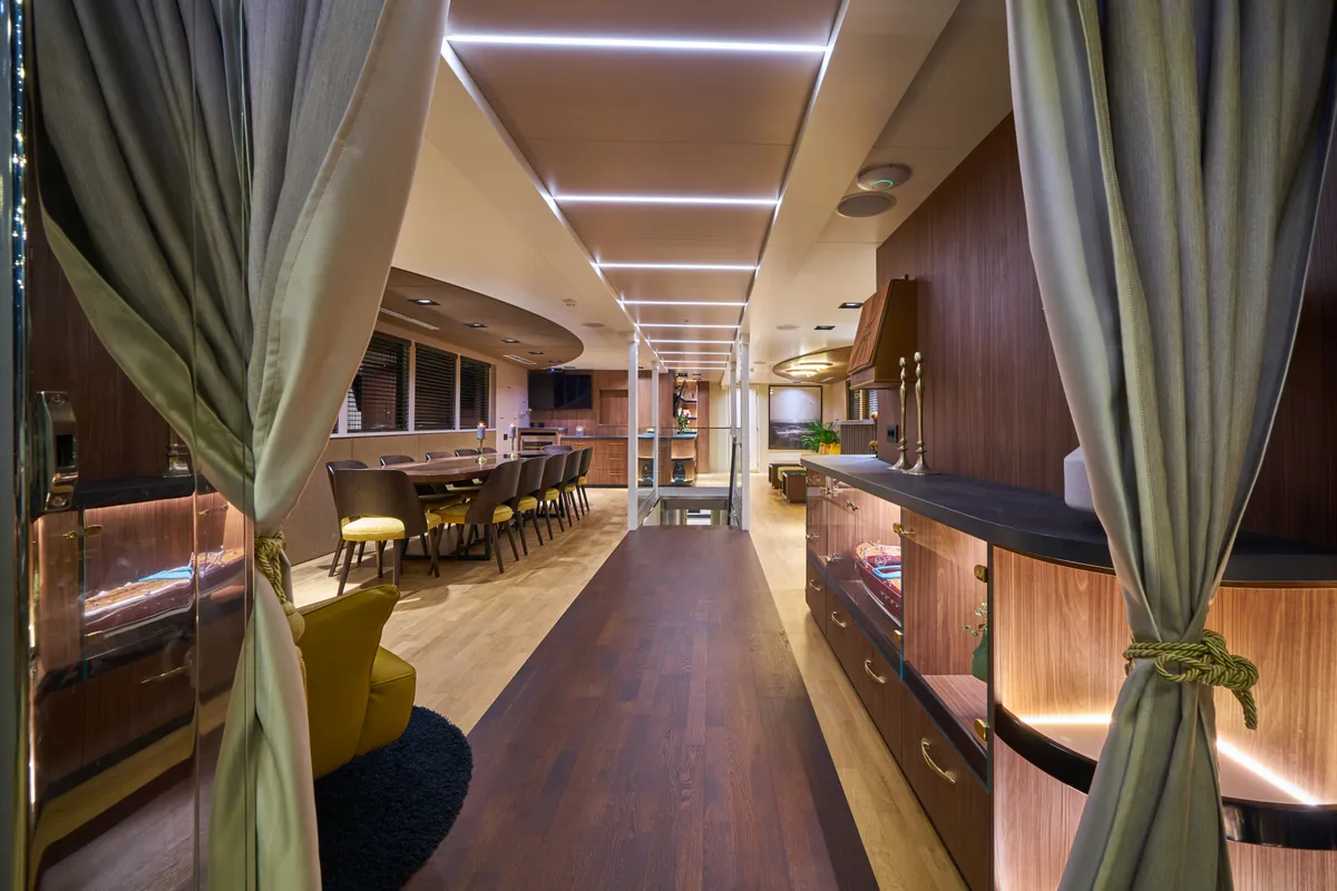 Salon of Rara Avis, a Gulet Luxury Sailing Yacht motor yacht at Split, Croatia