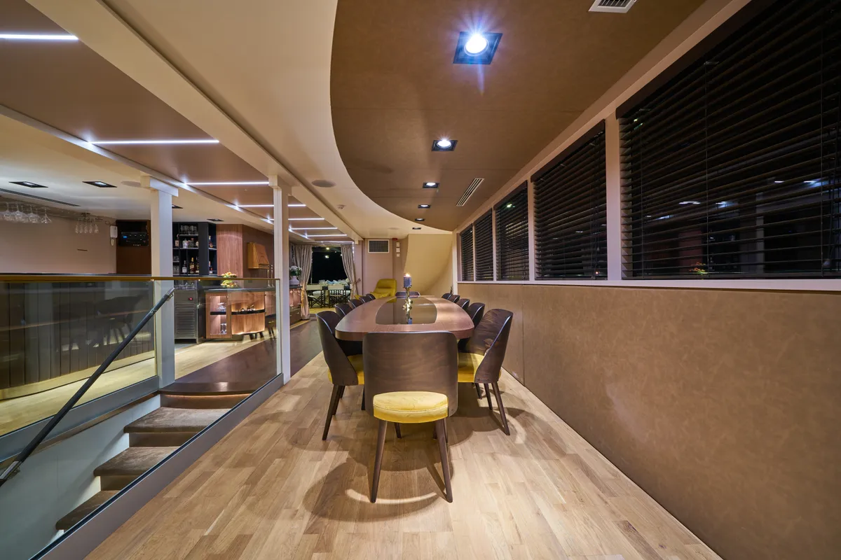 Salon of Rara Avis, a Gulet Luxury Sailing Yacht motor yacht at Split, Croatia