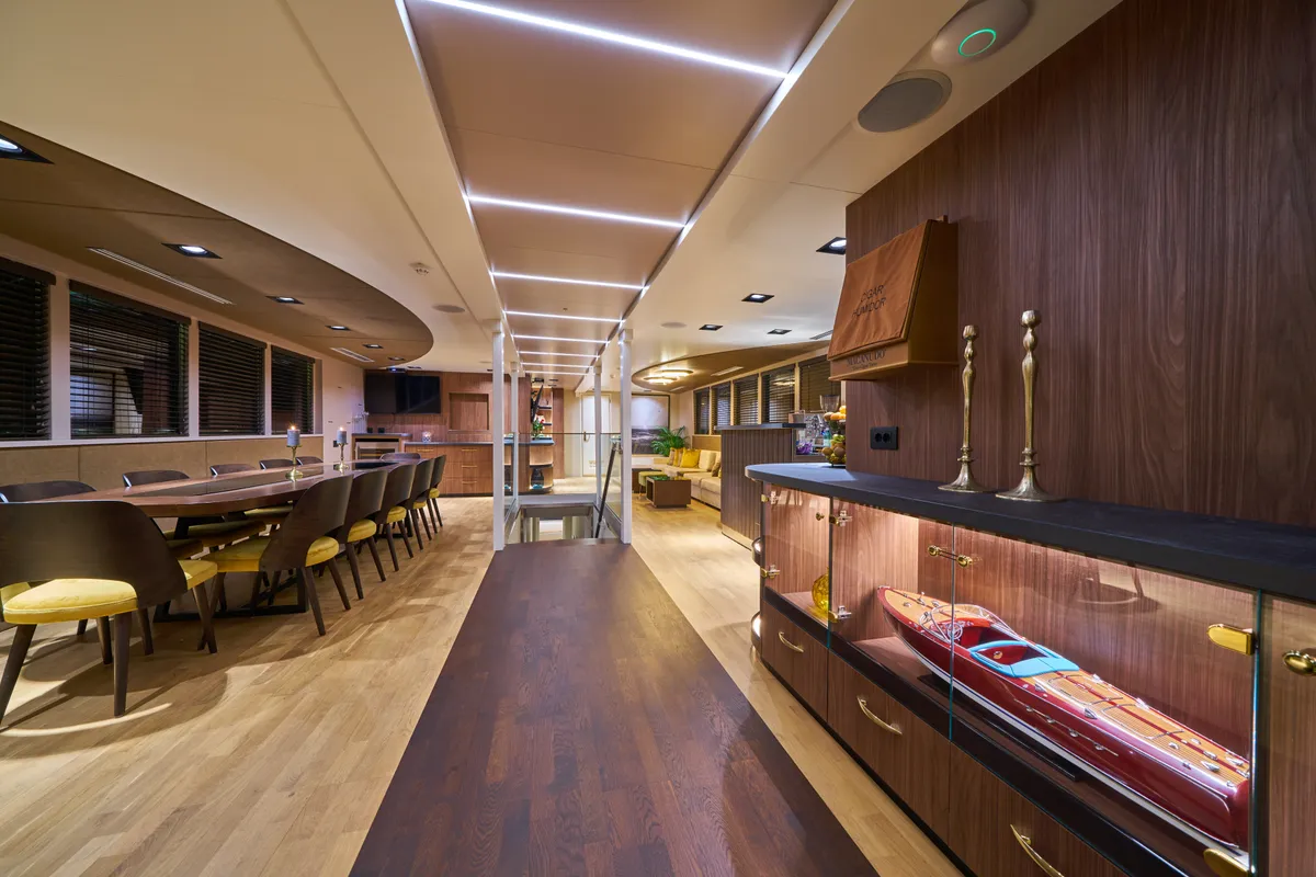 Salon of Rara Avis, a Gulet Luxury Sailing Yacht motor yacht at Split, Croatia
