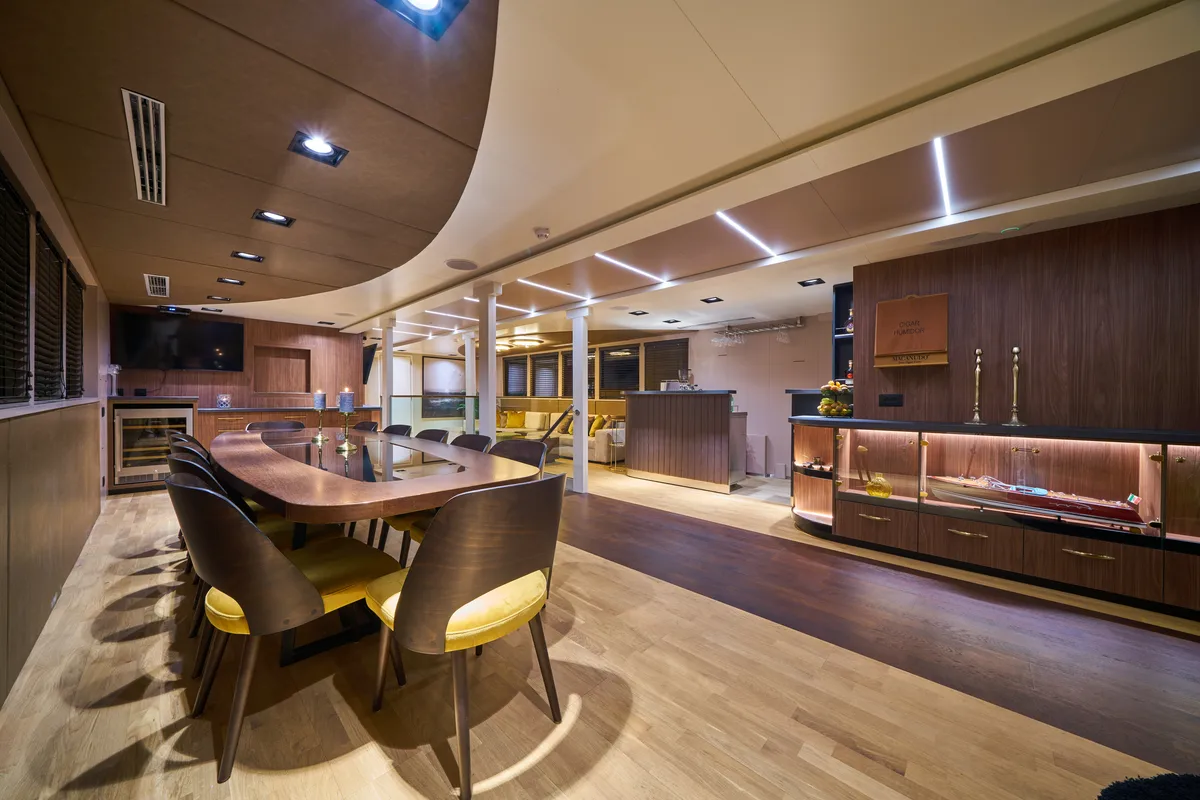 Salon of Rara Avis, a Gulet Luxury Sailing Yacht motor yacht at Split, Croatia