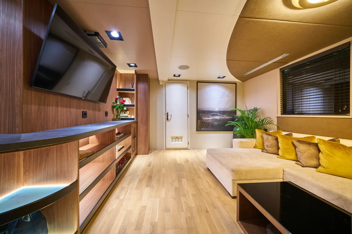 Salon of Rara Avis, a Gulet Luxury Sailing Yacht motor yacht at Split, Croatia