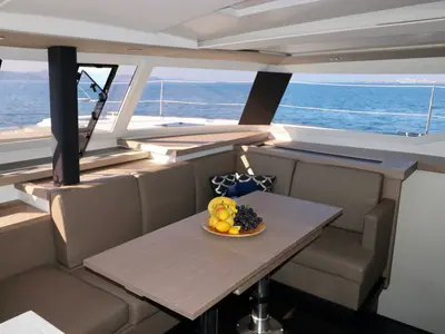 Salon of Mouse, a Fountaine Pajot Astrea 42 catamaran at Općina Rogoznica, Croatia