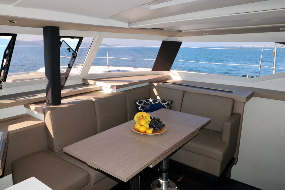 Salon of Mouse, a Fountaine Pajot Astrea 42 catamaran at Općina Rogoznica, Croatia