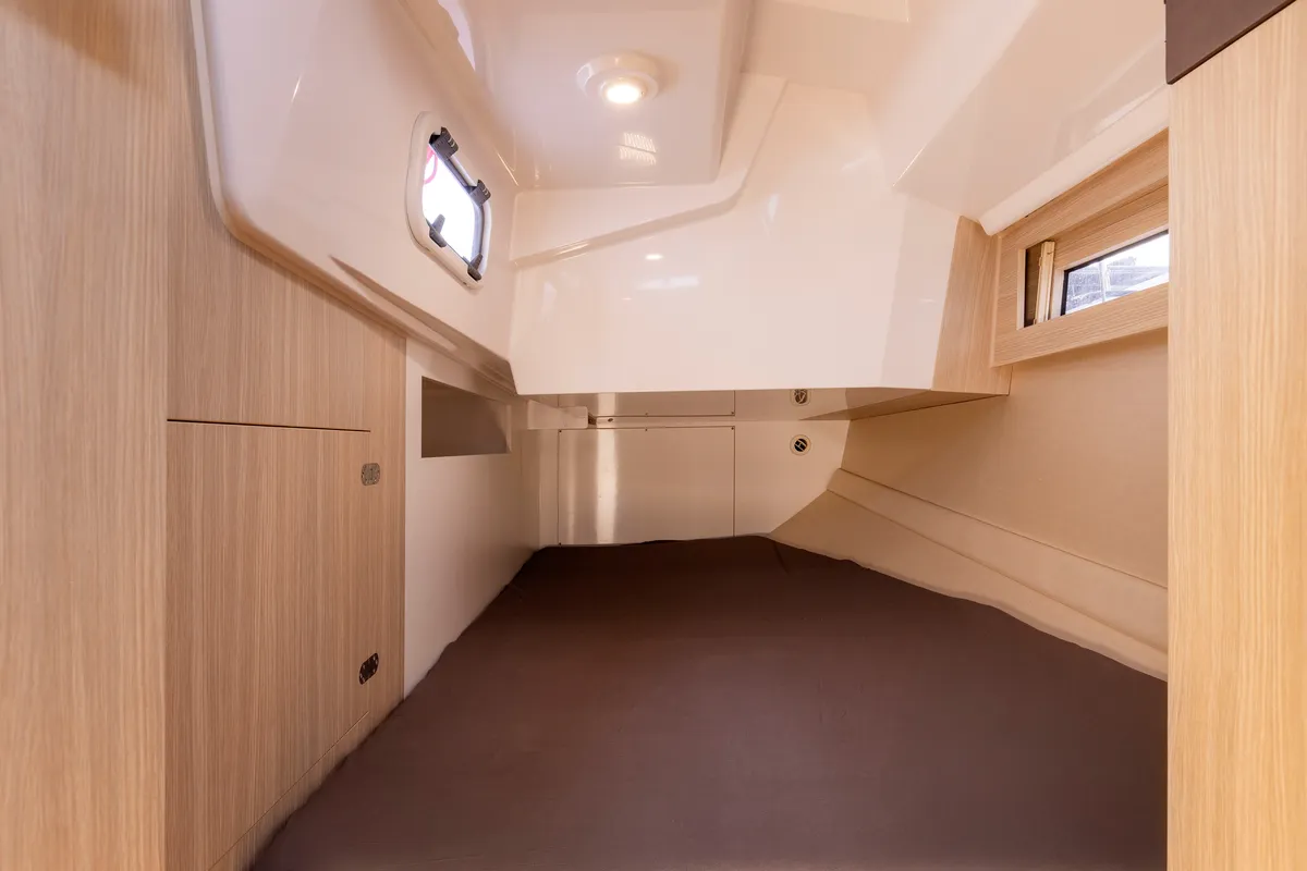 Cabin on Zimny Kat, a Northman Maxus 34 sailboat at Sztynort, Poland