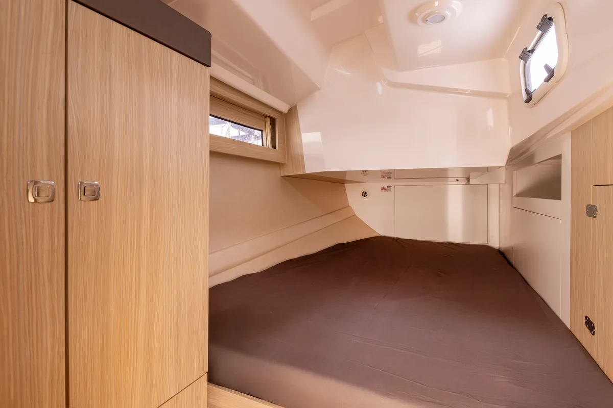 Cabin on Zimny Kat, a Northman Maxus 34 sailboat at Sztynort, Poland