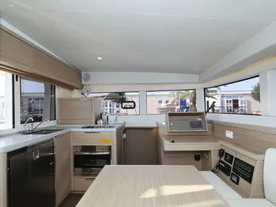 Salon of Lipstick, a Lagoon 40 catamaran at Grad Biograd na Moru, Croatia