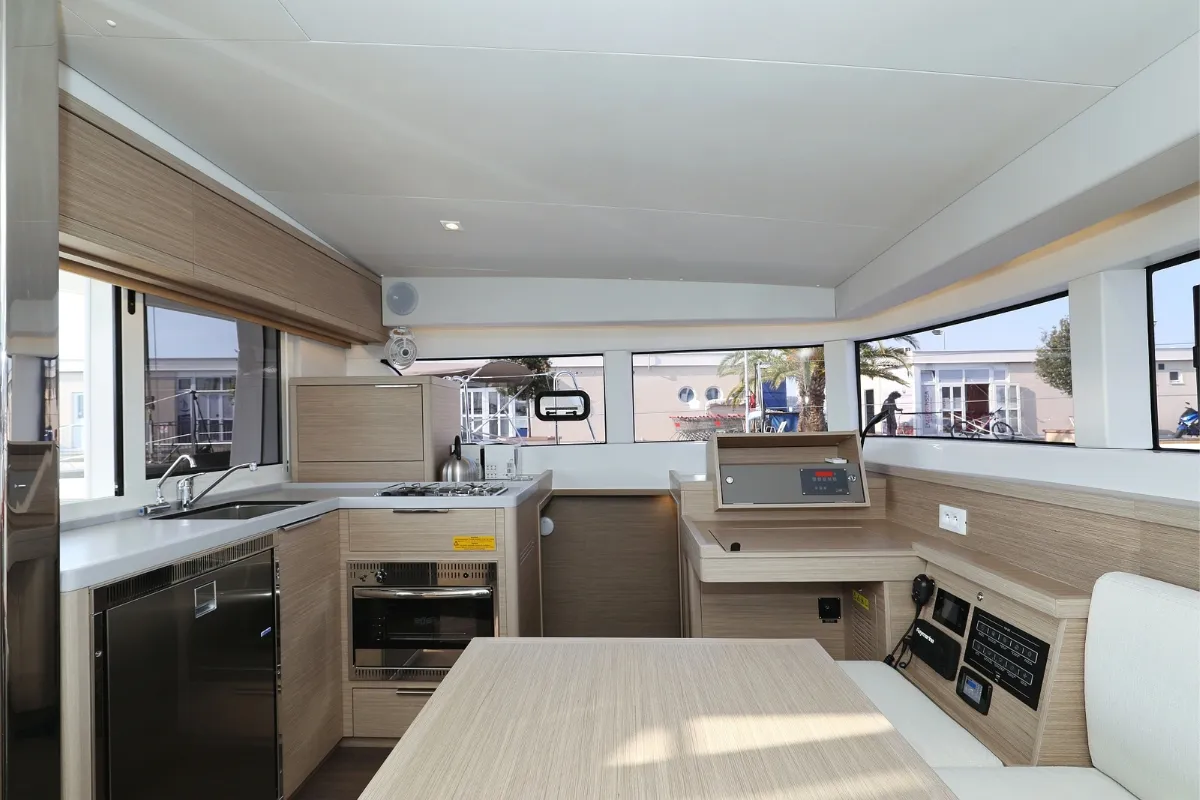 Salon of Lipstick, a Lagoon 40 catamaran at Grad Biograd na Moru, Croatia