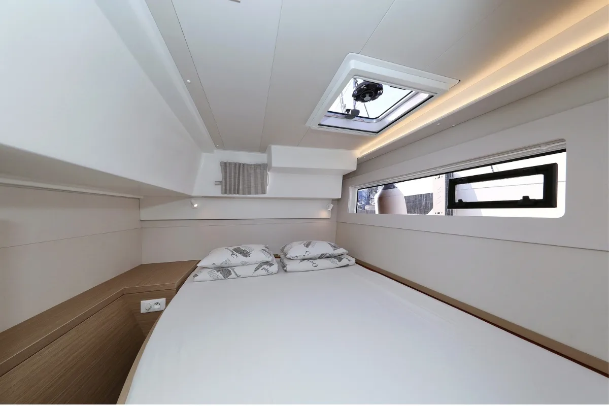 Cabin on Lipstick, a Lagoon 40 catamaran at Grad Biograd na Moru, Croatia