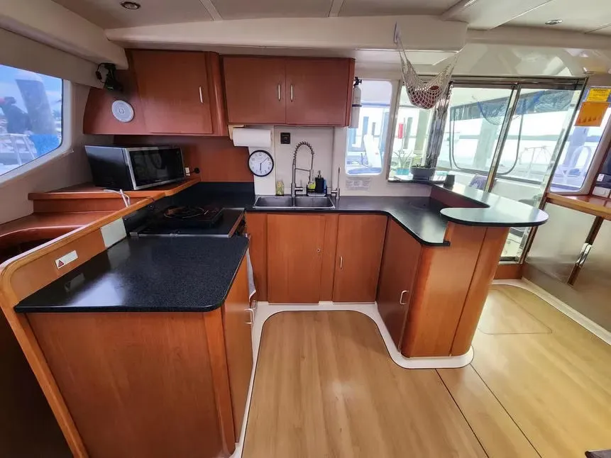 Marine Venus, a Leopard 46 catamaran at Ribishi, Saint Vincent and the Grenadines