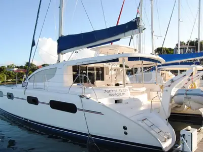 Marine Venus, a Leopard 46 catamaran at Ribishi, Saint Vincent and the Grenadines