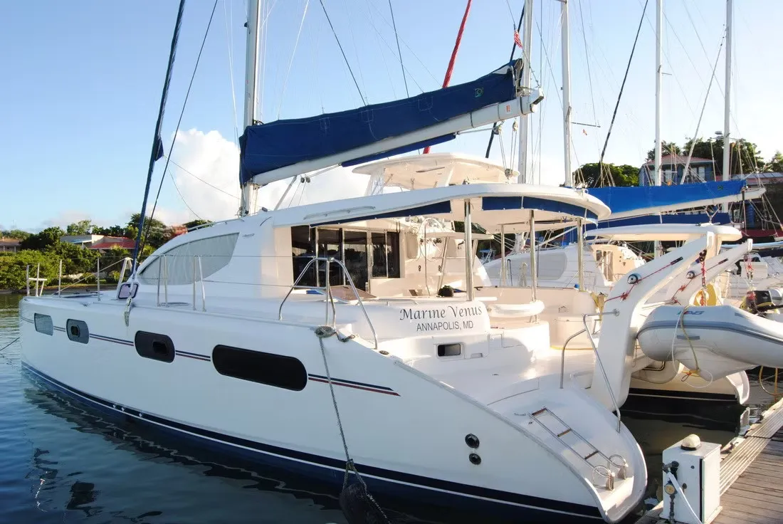 Marine Venus, a Leopard 46 catamaran at Ribishi, Saint Vincent and the Grenadines