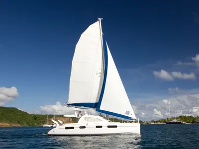 Marine Venus, a Leopard 46 catamaran at Ribishi, Saint Vincent and the Grenadines