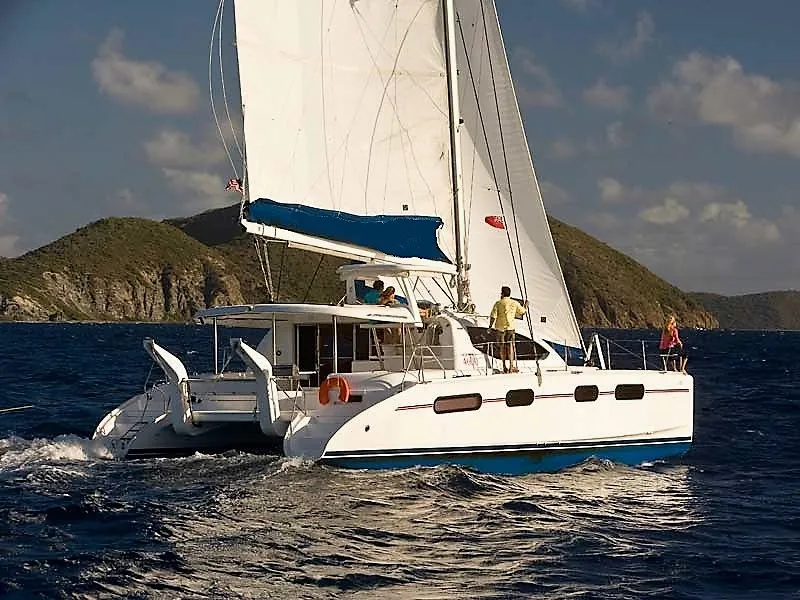 Marine Venus, a Leopard 46 catamaran at Ribishi, Saint Vincent and the Grenadines