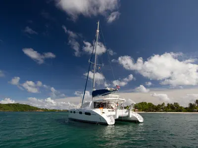 Marine Venus, a Leopard 46 catamaran at Ribishi, Saint Vincent and the Grenadines