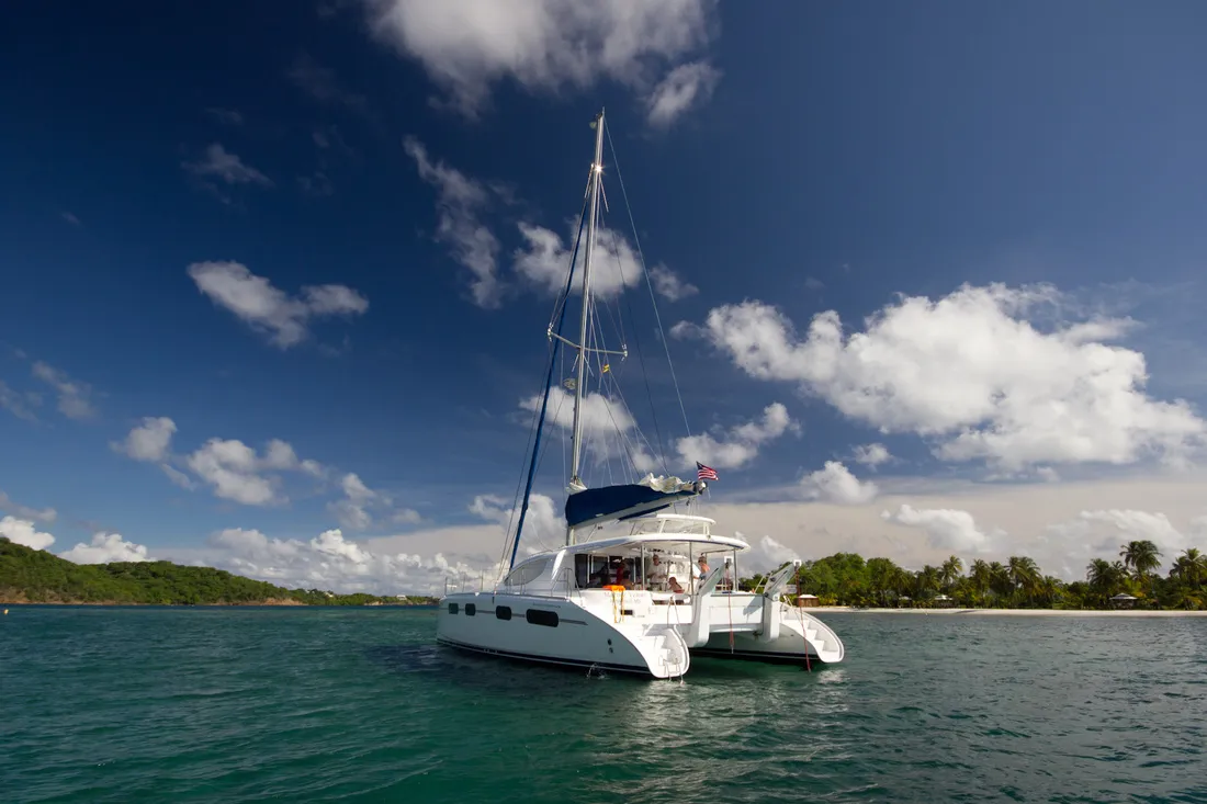Marine Venus, a Leopard 46 catamaran at Ribishi, Saint Vincent and the Grenadines