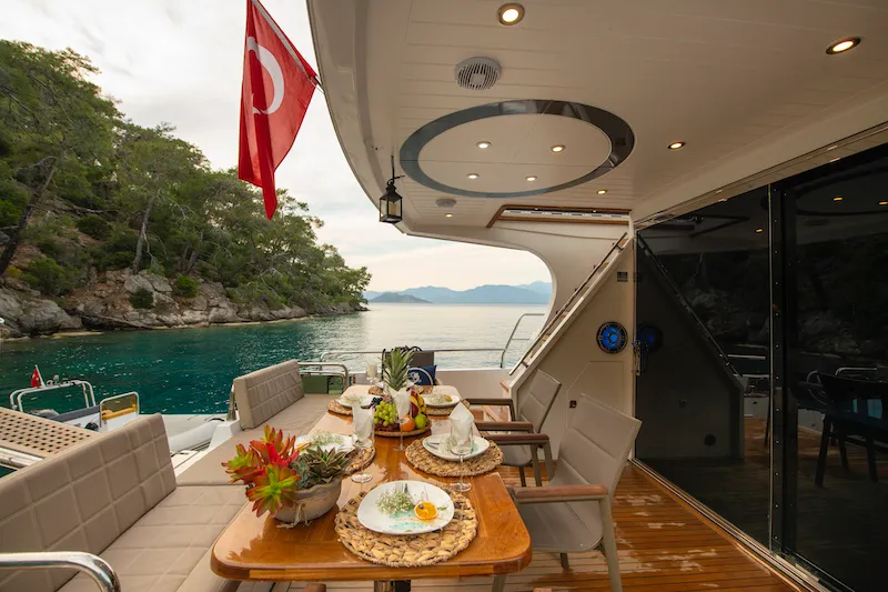 Golden Blue, a Custom Made Golden blue motor yacht at Fethiye, Turkey
