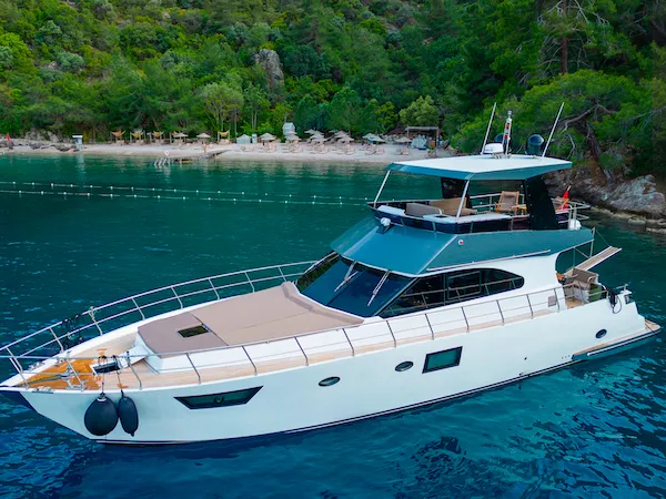 Golden Blue, a Custom Made Golden blue motor yacht at Fethiye, Turkey
