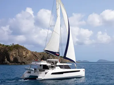 Exterior view of Moorings 5000-6 Club, a Leopard 50 catamaran at Road Town, British Virgin Islands