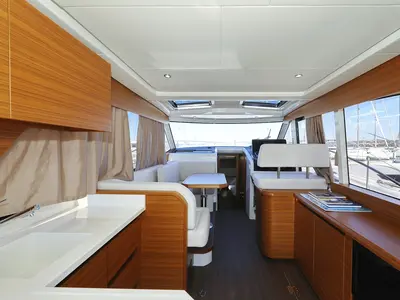 Salon of Blandona, a Greenline 39 motor yacht at Pirovac, Croatia