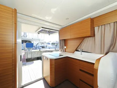 Galley of Blandona, a Greenline 39 motor yacht at Pirovac, Croatia
