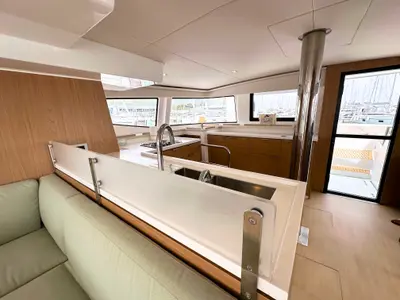 Galley of Maestro, a Bali 4.6 catamaran at Kaštela, Croatia