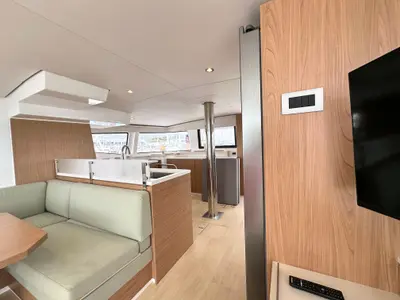 Salon of Maestro, a Bali 4.6 catamaran at Kaštela, Croatia