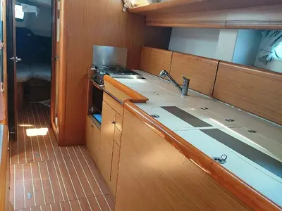 Galley of Almyra, a Jeanneau Sun Odyssey 49i sailboat at Municipal Unit of Nea Peramos, Greece