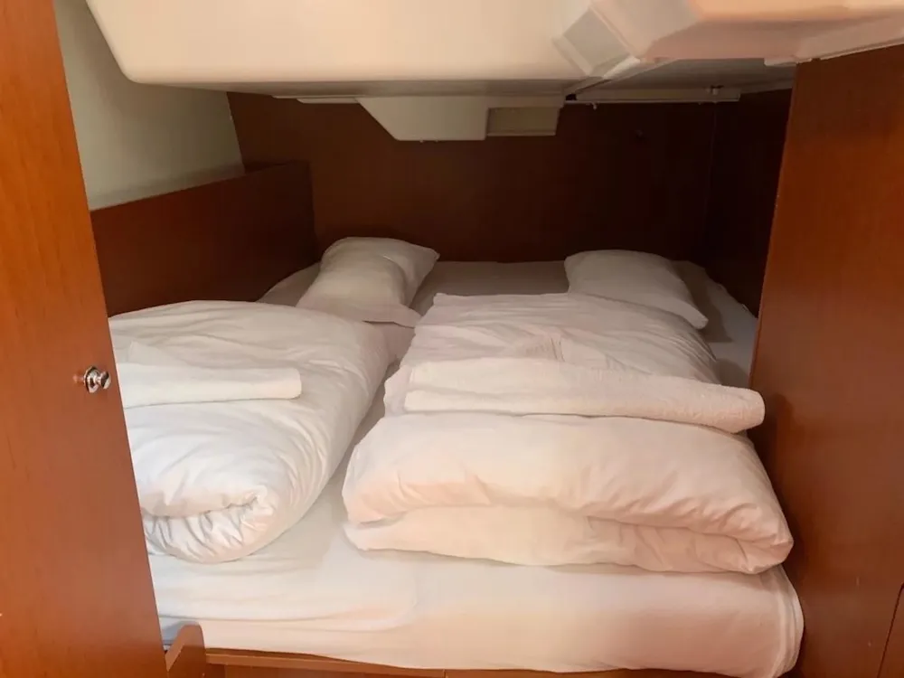 Cabin on Bordeaux, a Beneteau Oceanis 38.1 sailboat at Seget Donji, Croatia