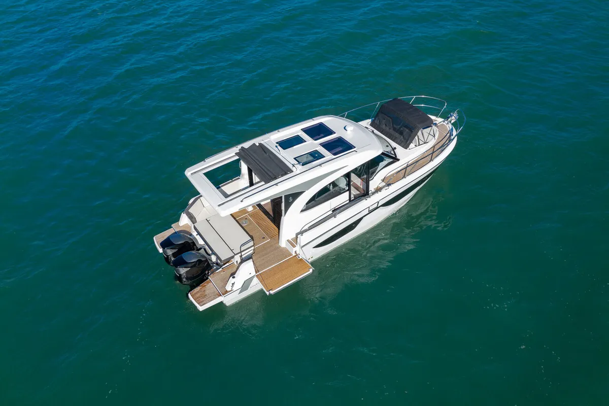 Exterior view of No Name, a Beneteau Antares 11 OB motorboat at Murter, Croatia