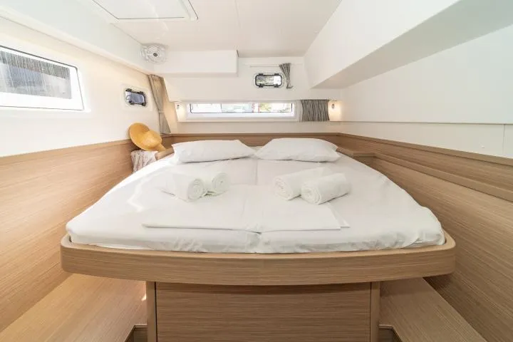 Cabin on Lagoon 42, a catamaran at Skiathos, Greece