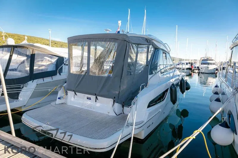 Anchy, a Bavaria 33 Sport HT motorboat at Punat, Croatia