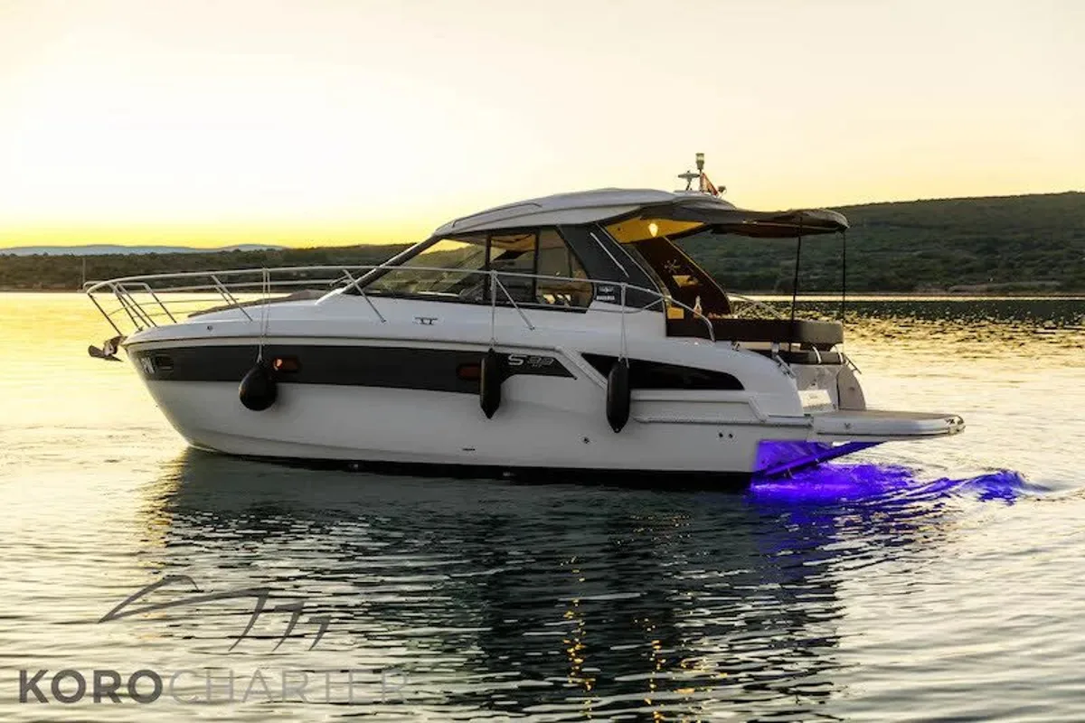 Anchy, a Bavaria 33 Sport HT motorboat at Punat, Croatia