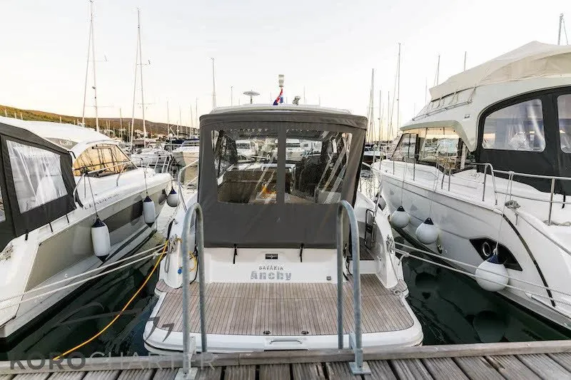 Anchy, a Bavaria 33 Sport HT motorboat at Punat, Croatia