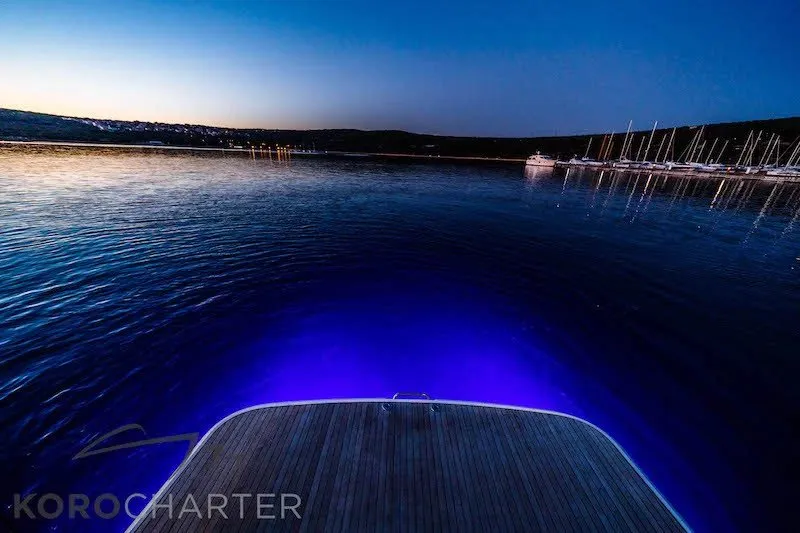 Anchy, a Bavaria 33 Sport HT motorboat at Punat, Croatia