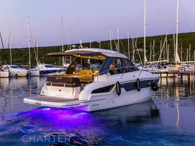Anchy, a Bavaria 33 Sport HT motorboat at Punat, Croatia
