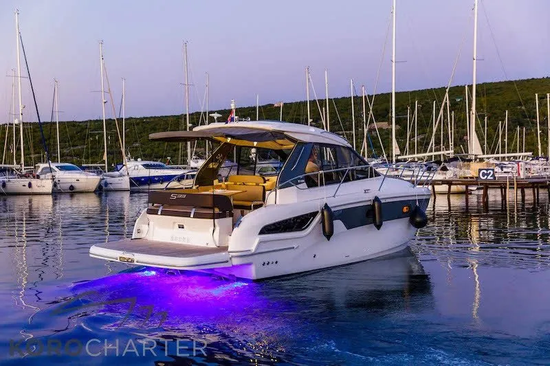 Anchy, a Bavaria 33 Sport HT motorboat at Punat, Croatia