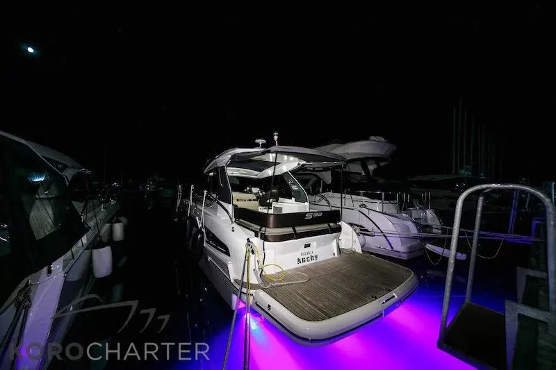 Anchy, a Bavaria 33 Sport HT motorboat at Punat, Croatia