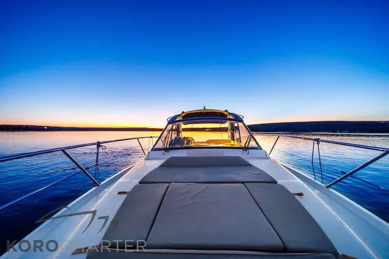 Anchy, a Bavaria 33 Sport HT motorboat at Punat, Croatia