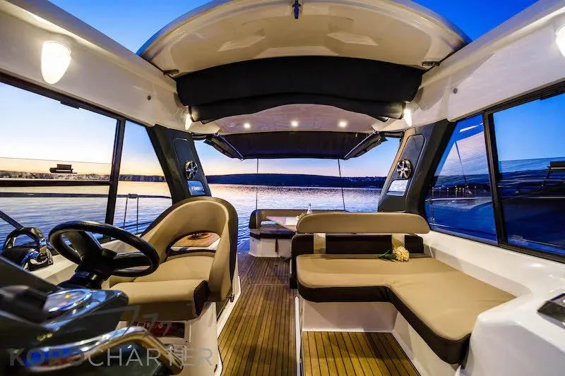 Anchy, a Bavaria 33 Sport HT motorboat at Punat, Croatia