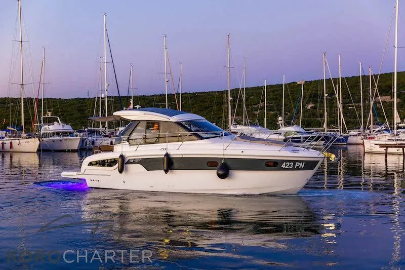 Anchy, a Bavaria 33 Sport HT motorboat at Punat, Croatia