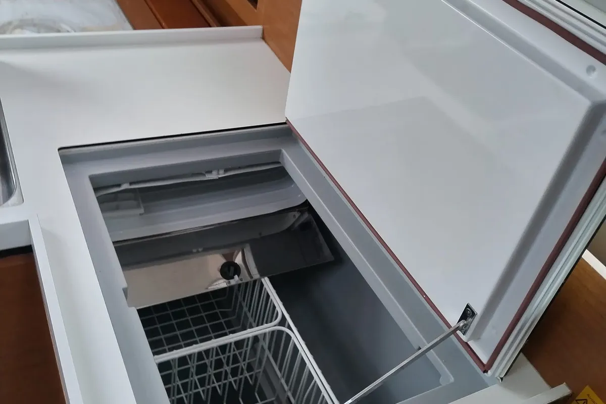 Galley of Lara, a Jeanneau Sun Odyssey 410 sailboat at Punat, Croatia