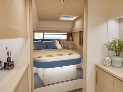 Cabin on MANATEE , a Fountaine Pajot FP 44 Quatuor ELECTRIC catamaran at Seget Donji, Croatia