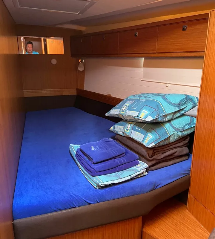 Cabin on Locura, a Bavaria Cruiser 51 sailboat at Općina Vrsar, Croatia
