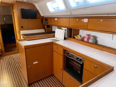 Galley of Locura, a Bavaria Cruiser 51 sailboat at Općina Vrsar, Croatia