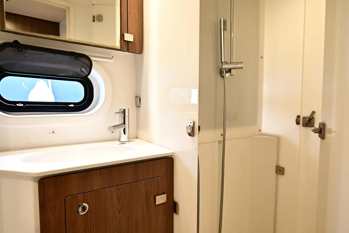 Head on Alexa, a Bali 4.2 catamaran at Salerno, Italy